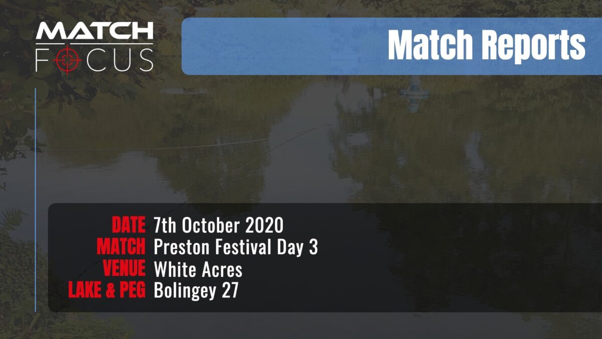 Preston Festival Day 3 – 7th October 2020 Match Report