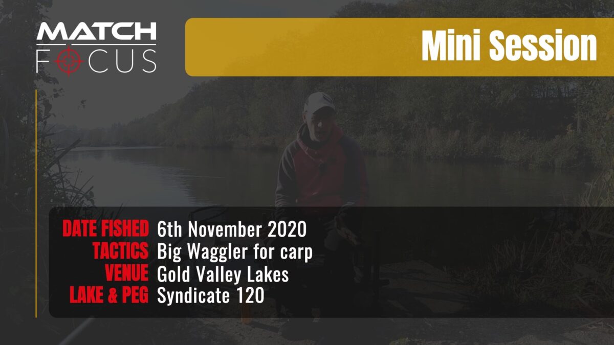 Big Waggler For Carp | Gold Valley Lakes | 6th November 2020 | Mini Session