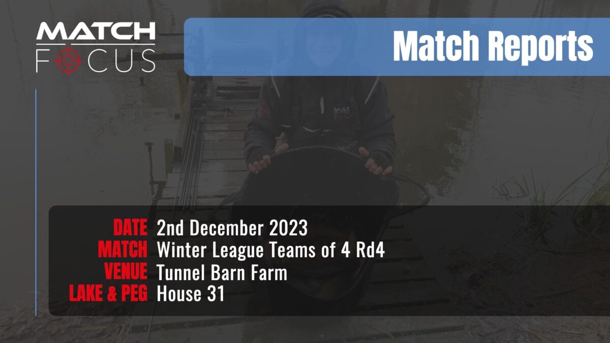 Winter League Teams of 4 Rd4 – 2nd December 2023 Match Report