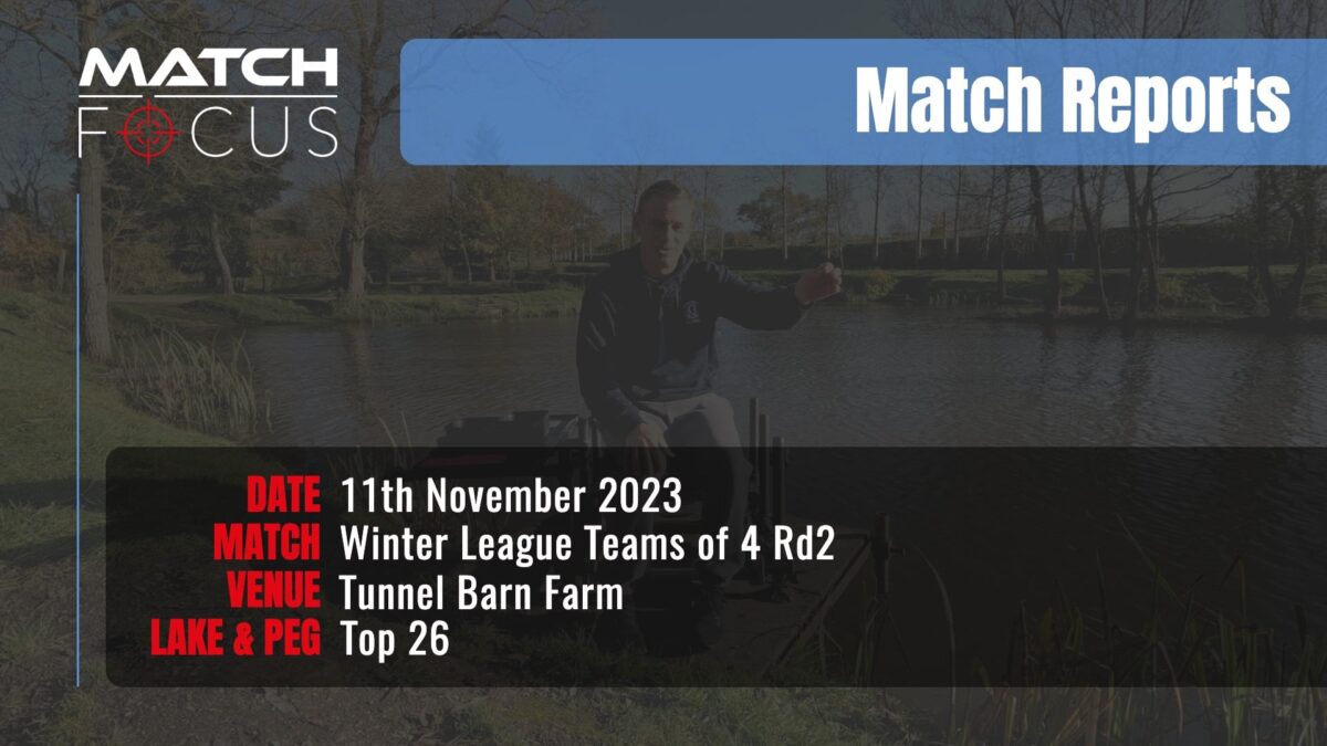 Winter League Teams of 4 Rd2 – 11th November 2023 Match Report