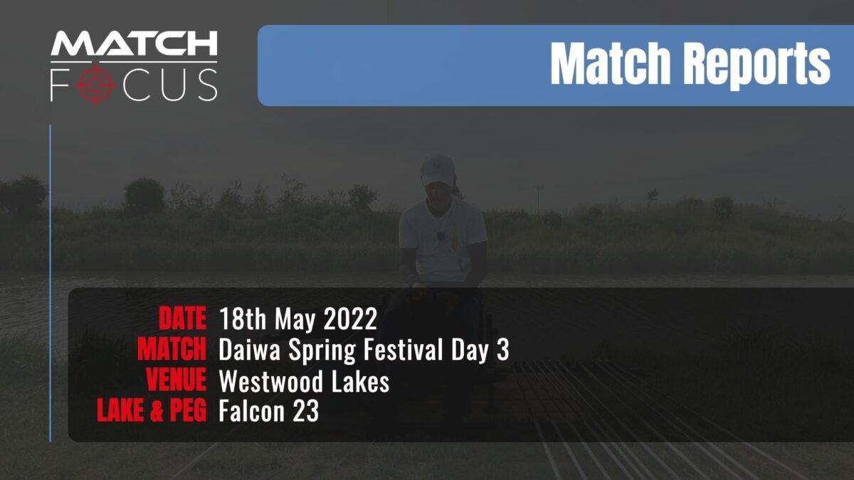Daiwa Spring Festival Day 3 – 18th May 2022 Match Report
